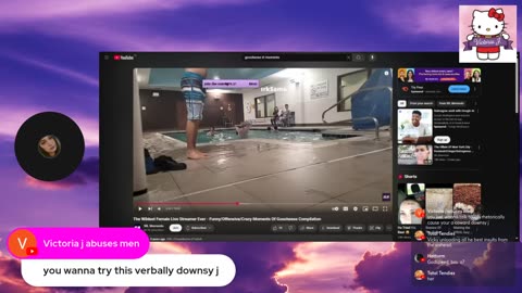 08/12/25 Victoria J VOD: "I have snaggle teef and a 5 head 🦒..."