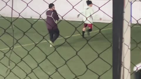 Dad Plays Soccer With His Baby