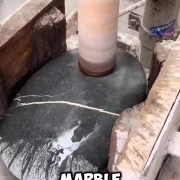 Watch as artisans transform raw marble into an elegant