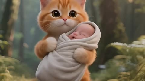 Cat saved baby 🥰