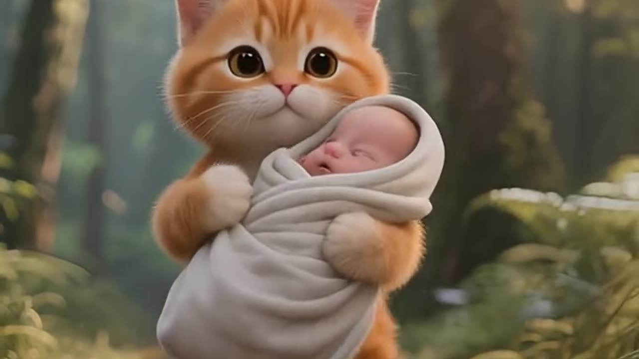 Cat saved baby 🥰
