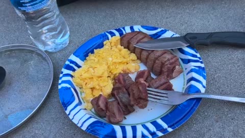 Buck 684 Steak and Eggs #camping #cooking #knives #nationalforests