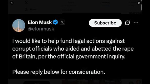 Elon Musk and Rupert Lowe - playing tag for the ENGLISH.