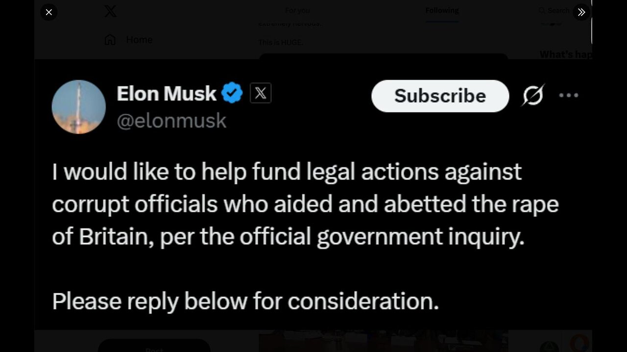 Elon Musk and Rupert Lowe - playing tag for the ENGLISH.