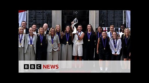 Lionesses attend reception at Downing Street after Euro 2025 win | BBC News