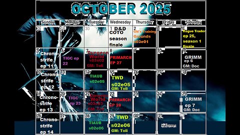 OCTOBER 2025 CALENDAR