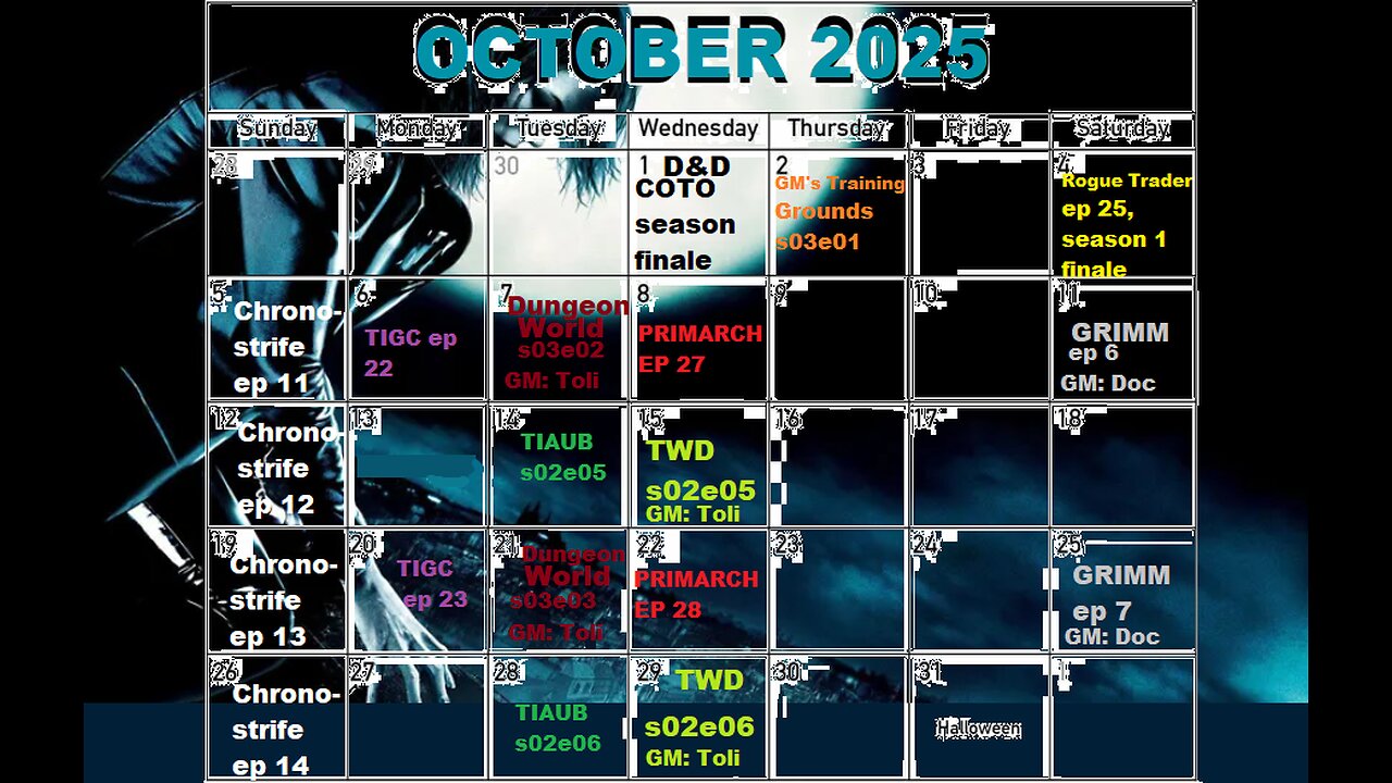 OCTOBER 2025 CALENDAR