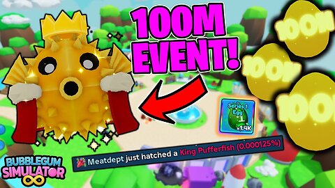 Live 🔴 _ 100M VISITS EGG COUNTDOWN in Bubble Gum Simulator_ INFINITY