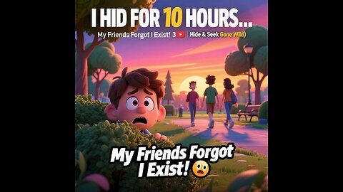 I HID FOR 10 HOURS… My Friends Forgot I Exist! 😱 | 3D Cartoon Hide & Seek Gone Wild PART-1