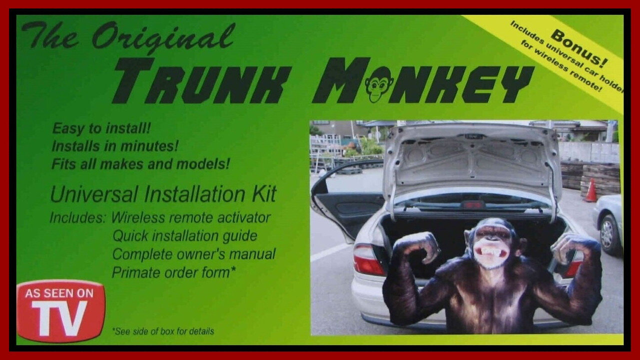 🙊🙈🙉 Trunk Monkey! 🍌 🚗
