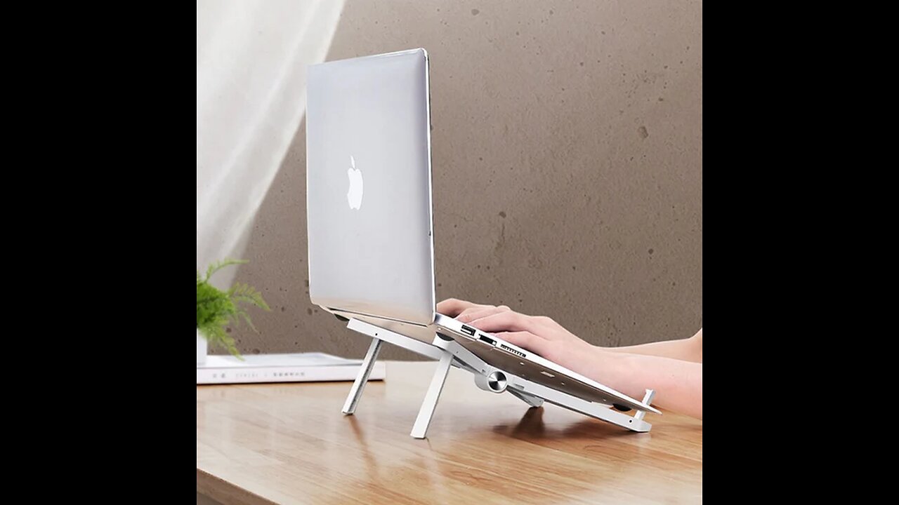 Foldable Compact Universal Laptop Stand, with Adjustable Height & Angle, Compatible with All Laptops