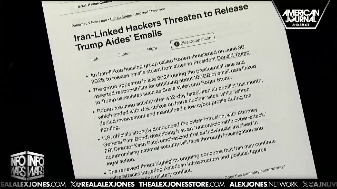 Iranian Hackers Threaten to Release Trump Aide's Emails