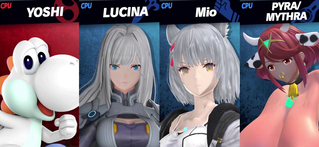 White Yoshi vs Ethel & Mio & Cow Pyra/Mythra [MAKI Member Request NSFW Rumble Exclusive]
