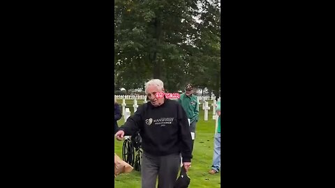 Old man cry for his soldier friend