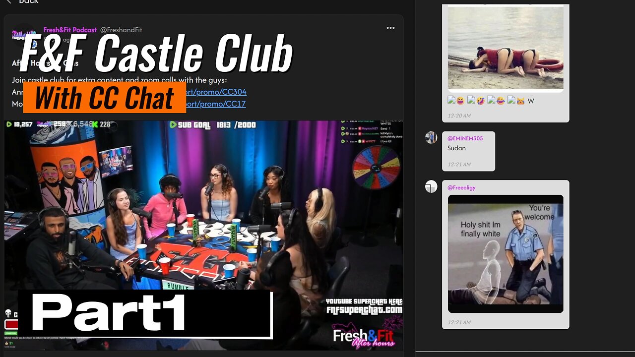 Part 1: F&F CastleClub VOD replay - with LOCALS Chat! - July 21