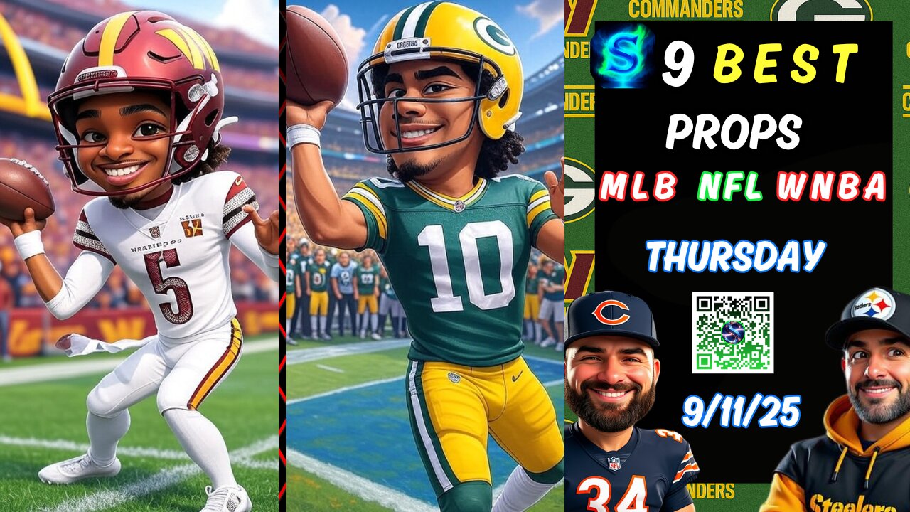 🔥9 HOT PRIZEPICKS TNF COMMANDERS VS PACKERS WEEK 2 | MLB PICKS TODAY