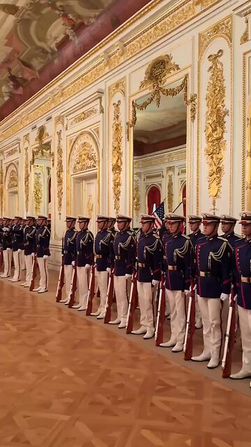 Welcome ceremony by Japan's first female PM at Akasaka Palace for US