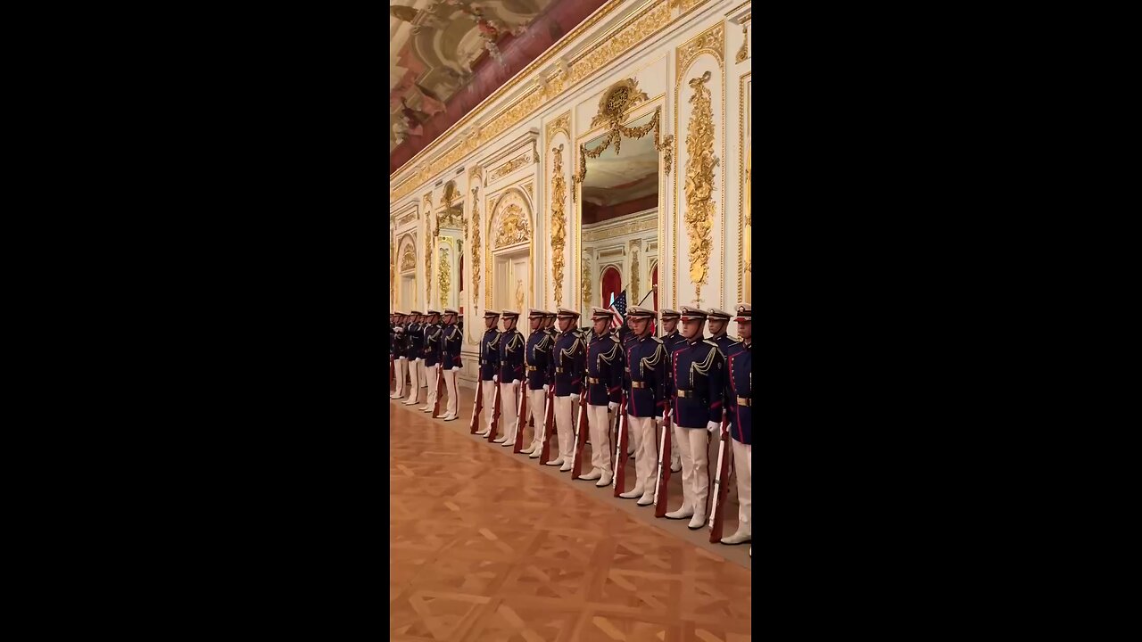 Welcome ceremony by Japan's first female PM at Akasaka Palace for US