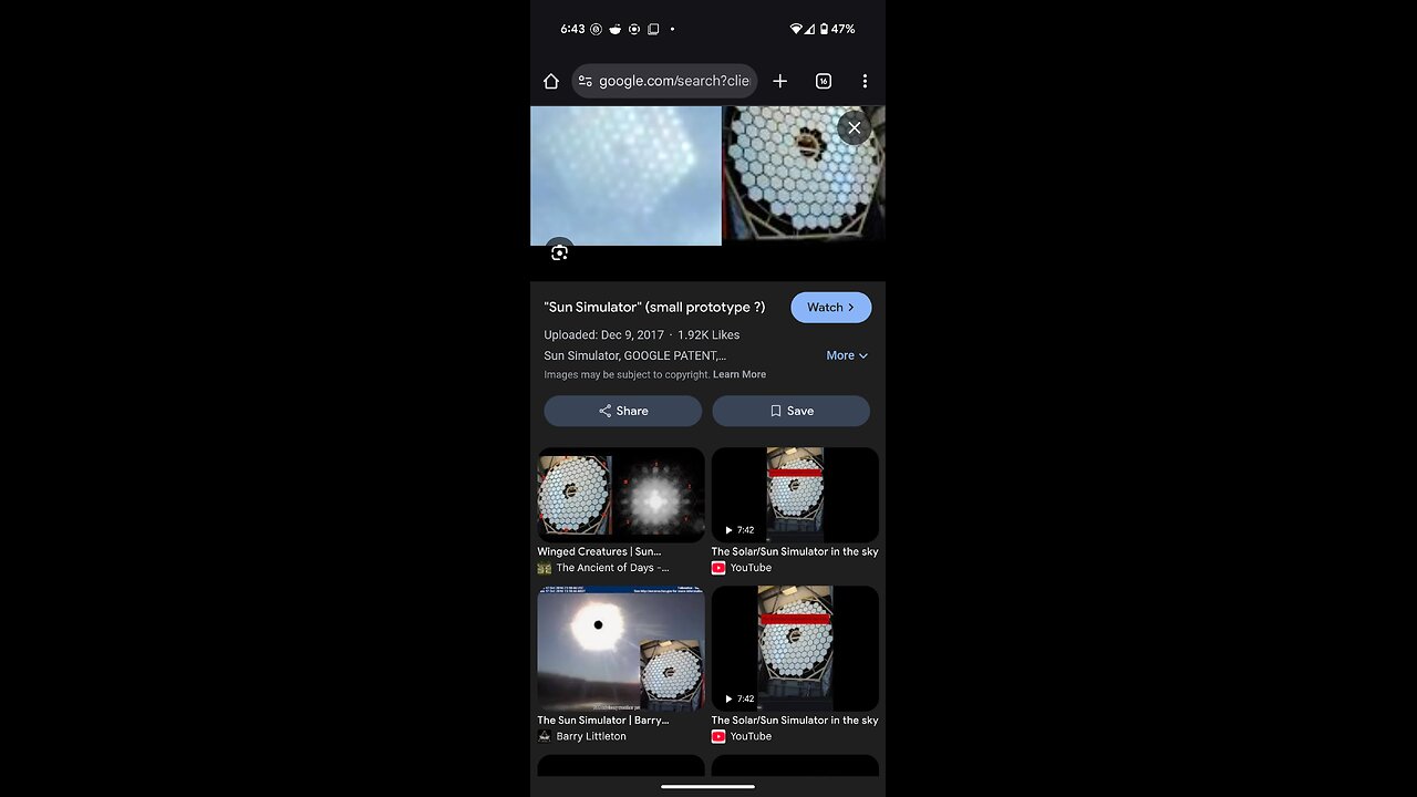 hexagon Sun Simulator Caught and exposed