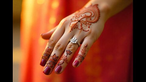 stylish and attractive back hand mehndi design