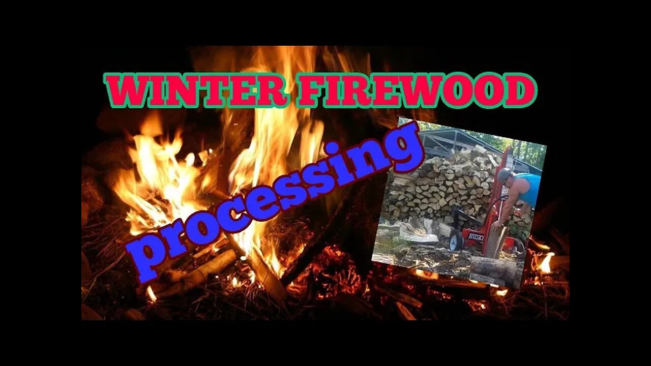 Processing Firewood homestead vlog