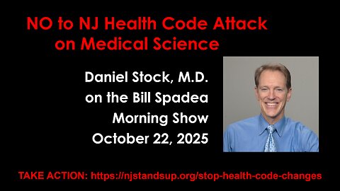 NO to NJ Health Code Attack on Medical Science