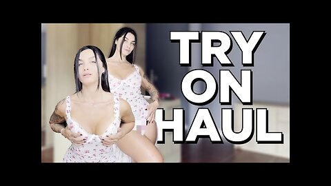 FLOWY AND COMFORTABLE WHITE FLORAL DRESS | TRY ON HAUL
