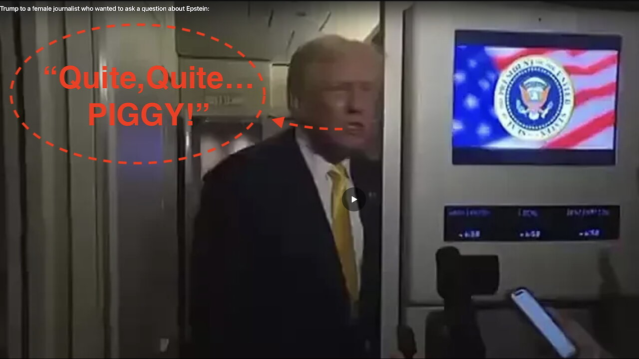 “Quite, quiet... Piggy” TRUMP SAID TO A WOMAN JOURNALIST asking question on Epstein Files