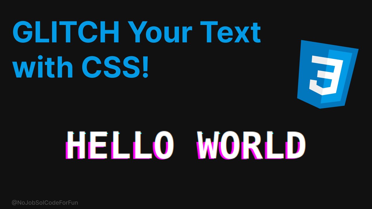 How to Create a Glitch Text Effect with HTML and CSS