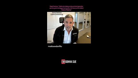 Grant Cardone: "California is being run by a criminal operation and the goal is the biggest land