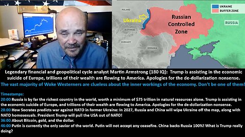 Legendary financial and geopolitical cycle analyst Martin Armstrong (180 IQ): Trump is assisting in the economic suicide of Europe, trillions of their wealth are flowing to America. Apologies for the dedollarization nonsense!