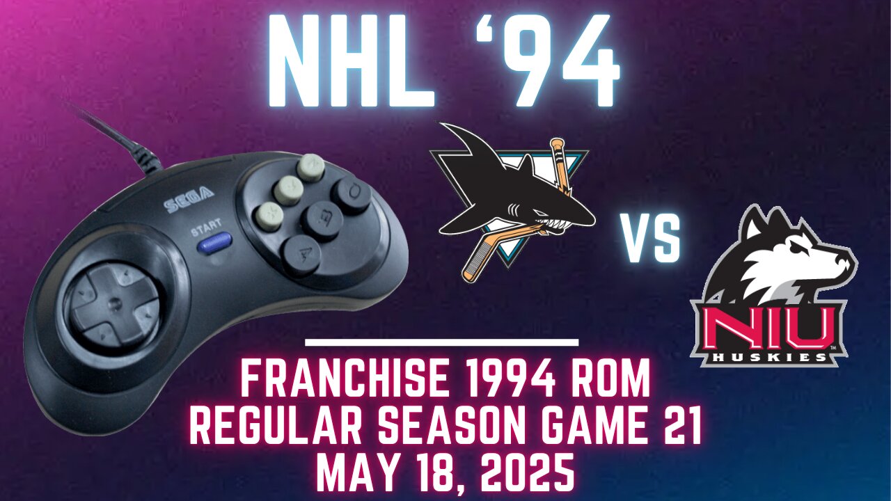 NHL '94 Franchise League (1994) - Sharks (Len) at Huskies (niuhuskie224) {Genesis} - Game 21
