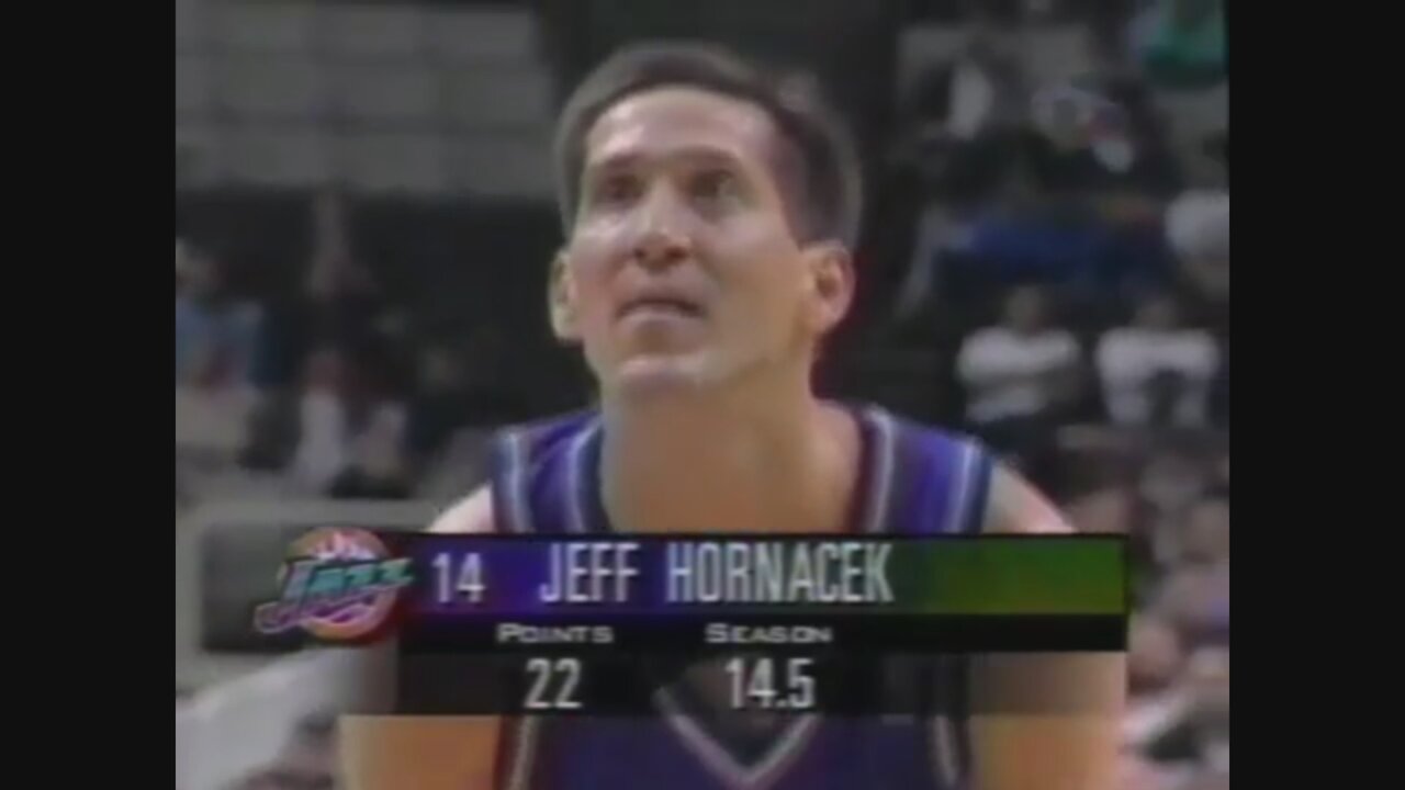 Jeff Hornacek 23 Points 8 Ast 4 Stl @ Warriors, 1996-97.