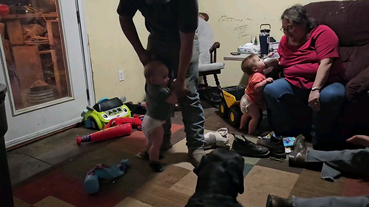 Graham Family Farm: CJ Walks for the First Time