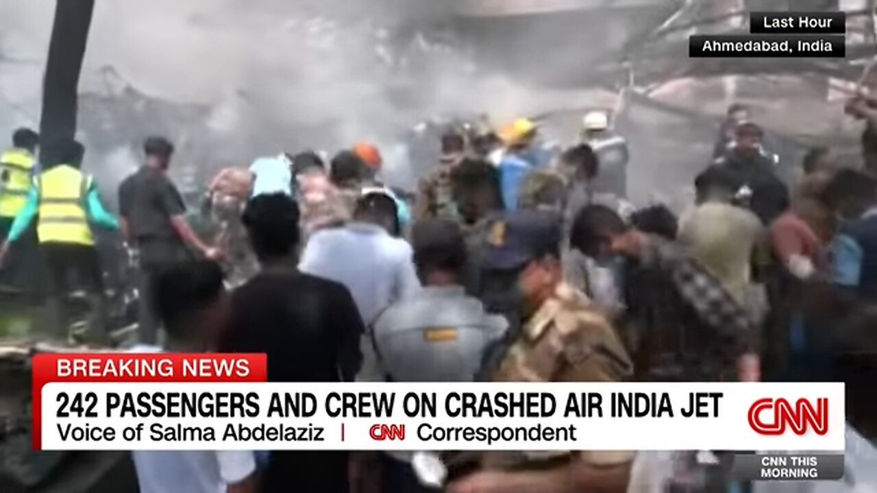 Air India flight to London crashes with 242 on board
