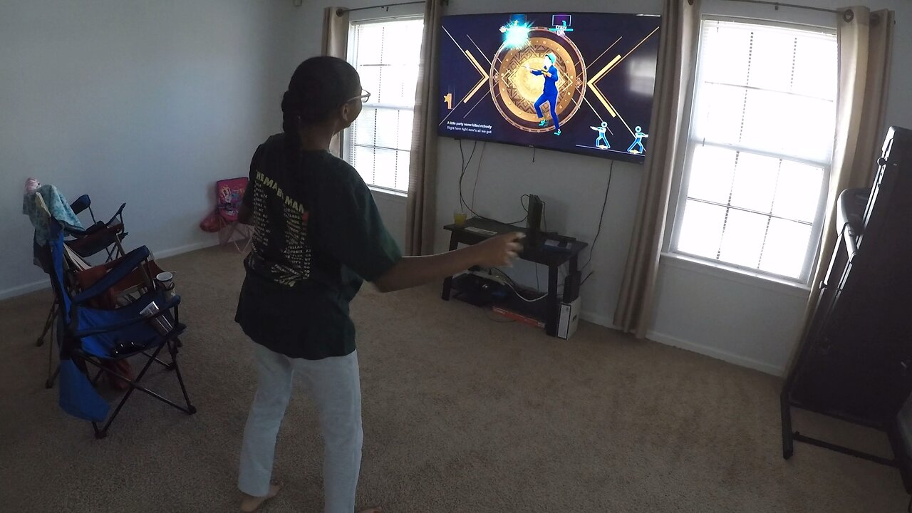 Blasian Babies Sister Practices Just Dance 2019 Sony PS4 Edition Using A Playstation Camera!