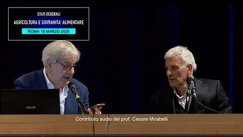 Conferenza Agricoltura e Sovranità alimentare: contributo del prof. Cesare Mirabelli