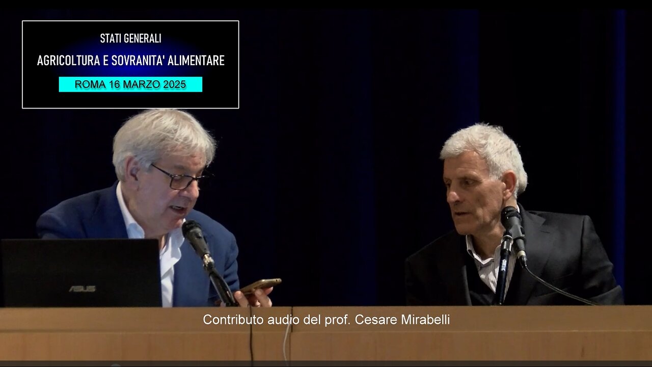 Conferenza Agricoltura e Sovranità alimentare: contributo del prof. Cesare Mirabelli