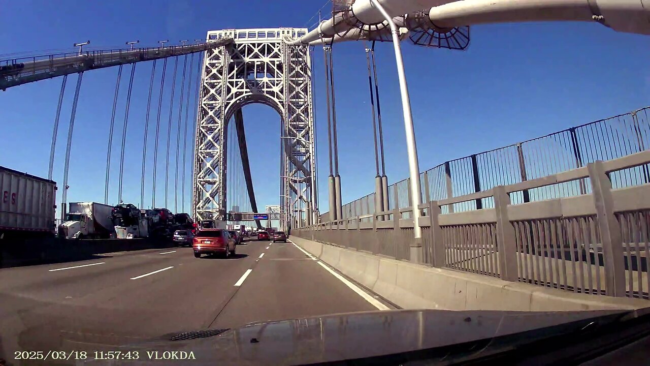 Top of the George Washington Bridge (GWB)! Breathtaking NYC to NJ Views (Upper Level Drive)