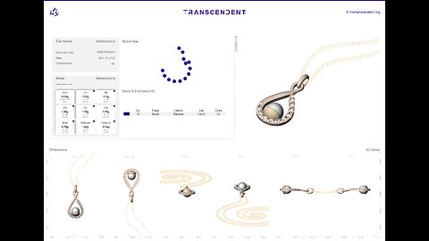 Pendant, Radiant Pearl & Diamond Centerpiece Pendant | #theTRANSCENDENT