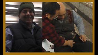 Luodong Massages Elderly Turkish Man At The Subway Station