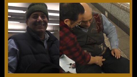 Luodong Massages Elderly Turkish Man At The Subway Station