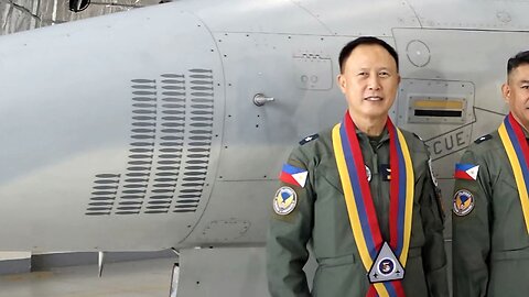 Philippine Air Force FA-50PH Fighting Eagle Aircraft seen with Drop Tank or Bomb Marks on its Nose