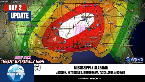 🌪️ High Risk Tornado Outbreak Likely Saturday: Gulf Coast States! 3/14/25 #shorts #weatherupdate