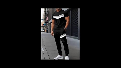 Men's Micro Fabric Plain Track Suit - 2 Pcs Set (Shirt & Trouser) in Black