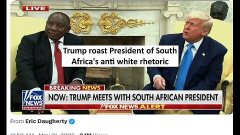 Trump called out President of South Africa for anti white rhetoric