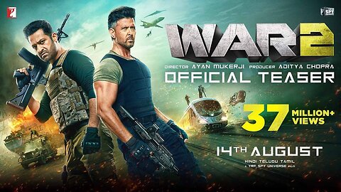 War2 Hrithik Roshan and Junior NTR new movie trailer