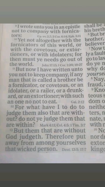 1 Corinthians 5:9-13
