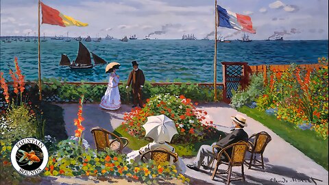 Claude Monet Art & The Inspiring Fountain Sounds Music 🎶