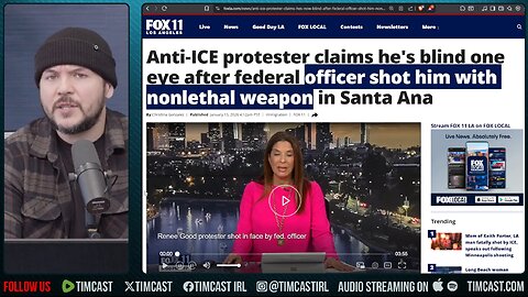 Leftist SHOT IN FACE By Ice, Loses Eye AND Charged For Assault On Officer | Tim Pool